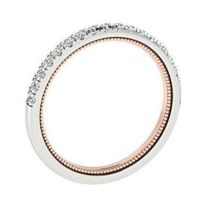 Diamond half eternity ring white gold 18K - Thenetjeweler