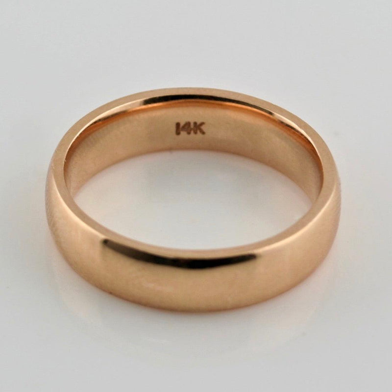 6mm Men's Wedding Band 14K Rose Gold - Thenetjeweler