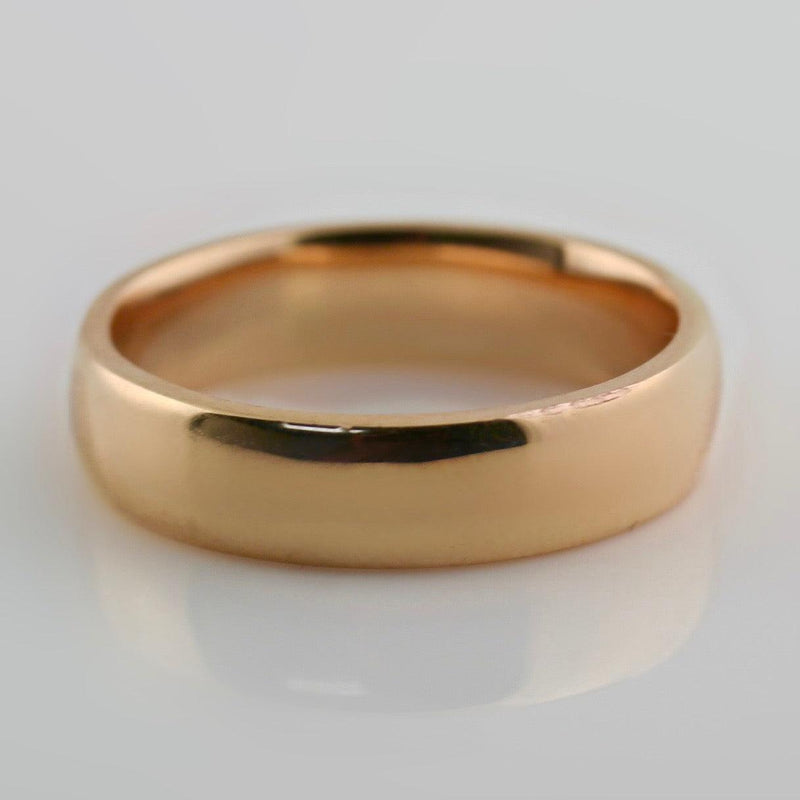 6mm Men's Wedding Band 14K Rose Gold - Thenetjeweler