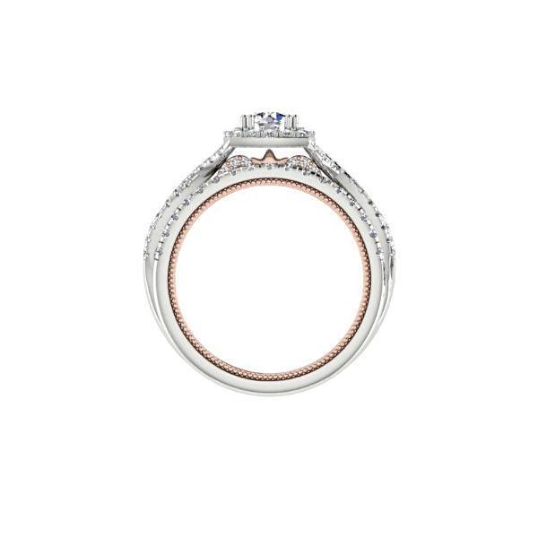 Diamond half eternity ring white gold 18K - Thenetjeweler