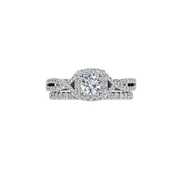 Diamond half eternity ring white gold 18K - Thenetjeweler