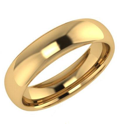 5mm Comfort Fit Wedding Ring Yellow Gold - Thenetjeweler