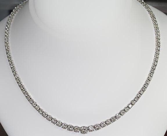 Diamond River Necklace 18K White Gold (15.28 ct. tw.) - Thenetjeweler