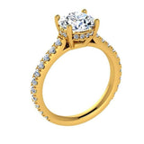 Round Diamond Engagement Ring 18K Gold Setting (1.07 ct. tw) - Thenetjeweler