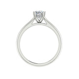 Oval Solitaire Diamond Engagement Ring 18K Gold - Thenetjeweler