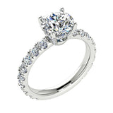 Diamond Side Stone Engagement Ring 18K Gold (1.15 ct. tw.) - Thenetjeweler