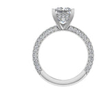 Princess Setting Diamond Engagement Ring 18K Gold (0.60ct.tw.) - Thenetjeweler