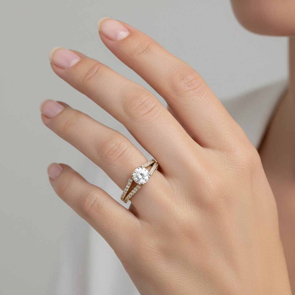 Diamond Ring Split Shank - Thenetjeweler