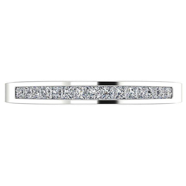 Princess Diamonds Semi Eternity Ring 14K White Gold - Thenetjeweler