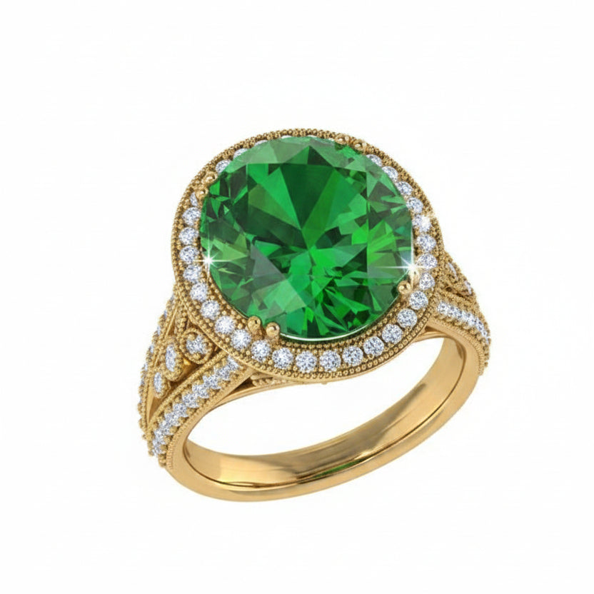 Diamond Vintage Halo Engagement Ring - Thenetjeweler