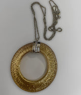 Mesh Open Circle Drop Necklace - Thenetjeweler